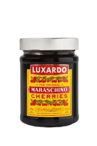 [222246] Luxardo The Original Maraschino Cherries | Gourmet Italian Maraschino Cherries | Ideal for Cocktails and Desserts, 400g Jar 