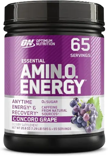 [5475879655] Optimum Nutrition Amino Energy - Pre Workout with Green Tea, BCAA, Amino Acids, Keto Friendly, Green Coffee Extract, Energy Powder - Concord Grape, 65 Servings (Packaging May Vary) 