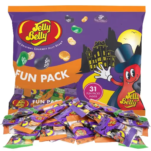 [222265] Jelly Belly Halloween Fun Pack Monster Mash Beans, Trick or Treat Pass Out Candy, 31 Individual Packs, 7.2 Ounces 