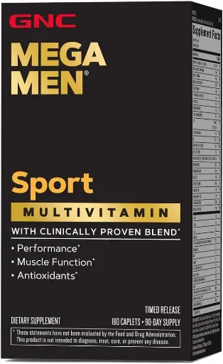 [54897912] GNC Mega Men Sport Multivitamin | Performance, Muscle Function, and General Health | 180 Count 