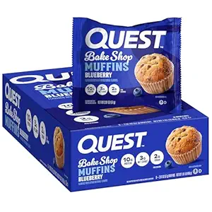 [345348790] Quest Bake Shop, Blueberry Muffins, 10g Protein, 2g Net Carbs, 2g Sugar, 8 Count 