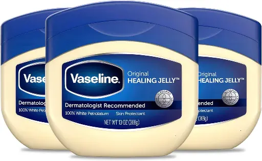 [2525112] Vaseline Petroleum Jelly Original Provides Dry Skin Relief And Protects Minor Cuts Dermatologist Recommended And Locks In Moisture, 13 Ounce (Pack of 3) 