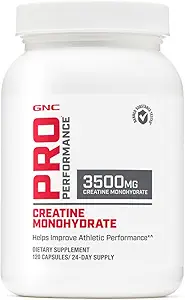 [456509090] GNC Pro Performance Creatine Monohydrate 3500mg | Helps Improve Athletic Performance | 120 Capsules 