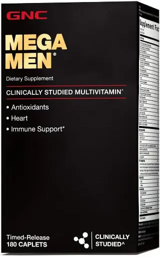 [456509091] GNC Mega Men Multivitamin | Antioxidants, Heart Health, and Immune Support | 180 Count 