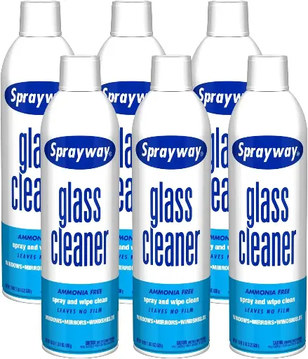 [2525119] Sprayway Glass Cleaner with Foaming Spray for a Streak-Free Shine for Home and Automotive Use, 19 oz., Pack of 6 