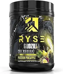[342347681] RYSE Up Supplements Noel Deyzel x Godzilla Pre Workout | Intense Pumps, Energy, & Focus | Citrulline & Beta Alanine | 400mg Total Caffeine | 40 Servings (Passion Pineapple) 