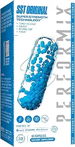 [579809433] PERFORMIX - SST Original - Pre Workout - 250 mg Caffeine - Energy Supplements - No Crash - Fitness Goals - Nootropic - Timed-Release for All Day Focus, Mood & Energy Boost - Men & Women - 60 Capsules 