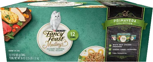 [2525120] Purina Fancy Feast Wet Cat Food Variety Pack, Medleys Primavera Collection - (2 Packs of 12) 3 oz. Cans 