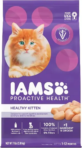 [2525121] IAMS PROACTIVE HEALTH Healthy Kitten Dry Cat Food with Chicken, 7 lb. Bag 