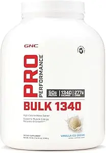 [565786978] GNC Pro Performance Bulk 1340 - Vanilla Ice Cream, 9 Servings, Supports Muscle Energy, Recovery and Growth 