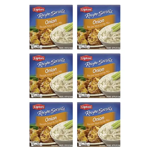 [2525136] Recipe Secrets Lipton Recipe Soup and Dip Mix For a Delicious Meal Onion Great With Your Favorite Recipes, Dip or Soup Mix 2 oz (Pack of 6) 