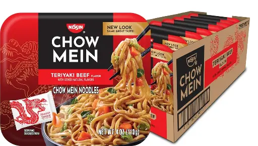 [2525137] Nissin Chow Mein Noodles, Teriyaki Beef, 4 Ounce (Pack of 8) 