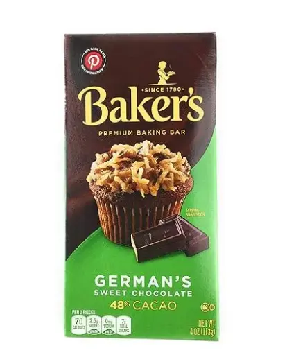 [909061] Bakers German's Sweet Chocolate Baking Bar (4 Pack) 4 Oz Ea. 