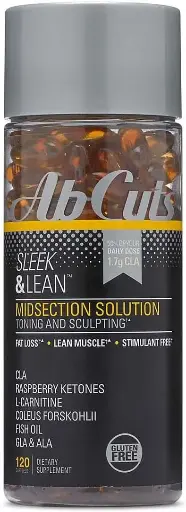 [5465676781] Sleek and Lean - 120 Easy-to-Swallow Softgels - CLA Supplement, Fish Oil, Flaxseed Oil, L-Carnitine - Helps Increase Antioxidant Supply 