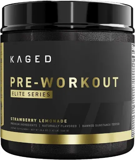 [345435678] Kaged Pre Workout Powder Pre-Workout Elite for Men & Women | High Stimulant for Energy, Focus, Pumps | L-Citrulline, Beta Alanine, Creatine & 388mg of Organic Caffeine | Strawberry Lemonade 