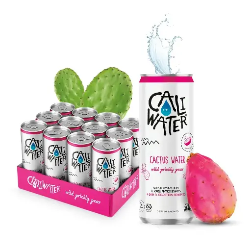 [4356457875] Caliwater - Organic Cactus Water - Wild Prickly Pear - 5g Sugar, 25 Calories - Coconut Water Alternative - Natural Plant Based Hydration - Skin Care, Electrolyte Drinks - Flavored Water - 12 Cans 