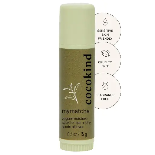 [333315] Cocokind Mymatcha All-Over Moisture Stick, Lip Balm and Eye Cream for Dry Skin, With Organic Coconut Oil and Beeswax, Green Tea Mask Stick 
