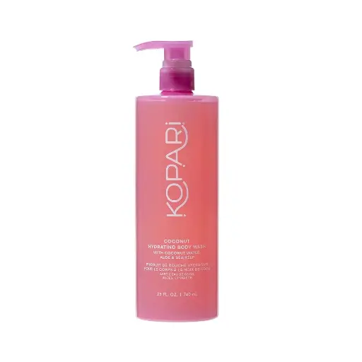 [333319] Kopari Jumbo Coconut Hydrating Body Wash with Organic Coconut Water, Sea Kelp and Aloe Vera, Luxurious Gel to Foam, Sweet Coconut & Vanilla, 25 oz 