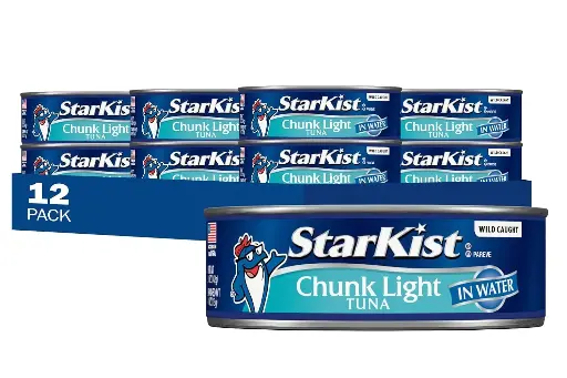 [2525177] StarKist Chunk Light Tuna in Water, 5 oz Can, Pack of 12 