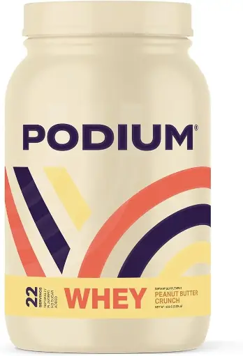 [4564645784] Podium Nutrition, Whey Protein Powder, Peanut Butter Crunch, 22 Servings, 27g of Whey Protein Per Serving 