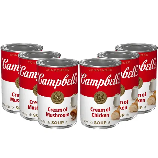 [2525179] Campbell’s Condensed Cream of Chicken and Cream of Mushroom Soup Variety Pack, 10.5 oz Can (6 Pack) 