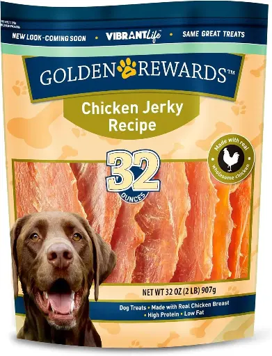[909079] Golden Rewards Chicken Jerky Dog Treat, 32 oz 