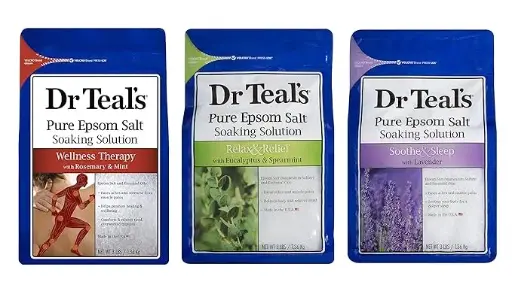 [6756784334] Dr. Teal's Pure Epsom Salt Soaking Solution Gift Set (3 Pack, 3lbs ea.) - Soothe & Sleep Lavender, Relax & Relief Eucalyptus with Spearmint, Wellness Therapy with Rosemary & Mint - Relaxes The Body 