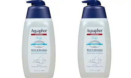 [909082] Aquaphor HqqQHj Baby Wash & Shampoo, 16.9 fl oz (2 Pack) 