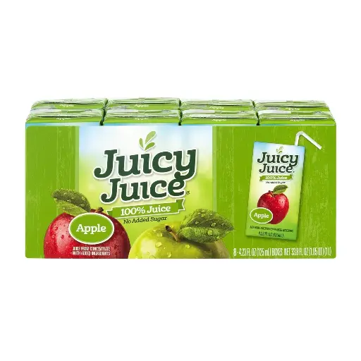 [4569890255] Juicy Juice 100% Apple Juice, 4.23-Ounce Packages 8 boxes, (Pack of 5) 