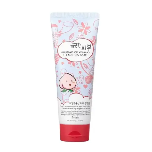 [3454598090] esfolio Hyaluronic Acid with Peach Cleansing Foam 5.29oz 