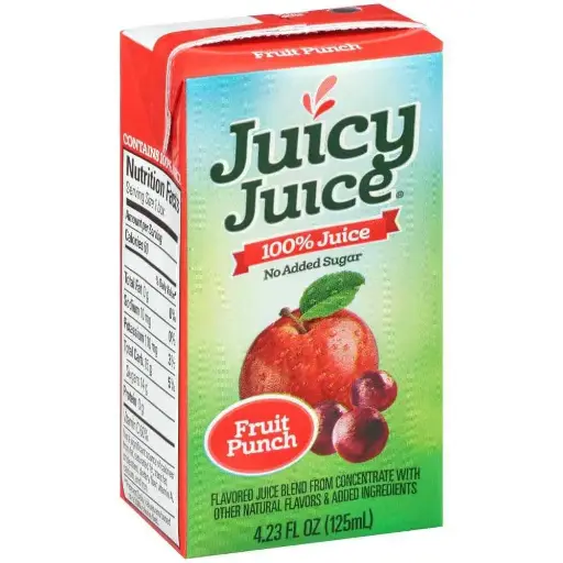 [3245890906] Juicy Juice - 100 Percent Fruit Punch, 4. 23 Fluid Ounce - 40 per case. 