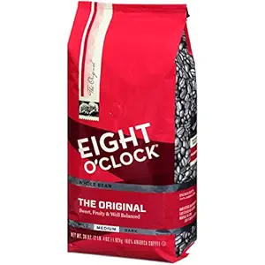 [4534354363] Eight O'Clock Coffee The Original, Medium Roast, Whole Bean Coffee, 36 Ounce (Pack of 1), 100% Arabica, Kosher Certified 
