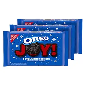 [3457989065] OREO Red Creme Chocolate Sandwich Cookies, Holiday Cookies, 3 Packs 