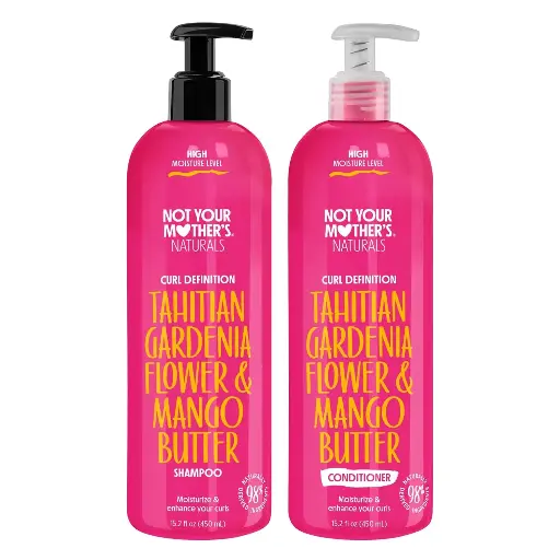 [909090] Not Your Mother's Naturals Curl Defining Shampoo and Conditioner (2 Pack) - 98% Naturally Derived Ingredients - All Hair Types - Gardenia Mango Butter 