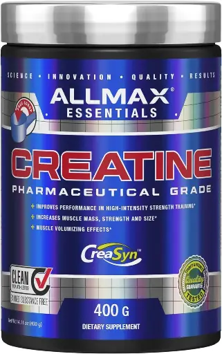 [909094] ALLMAX Nutrition - Creatine Monohydrate, Micronized Creatine Powder for Strength and Muscle Recovery, Gluten Free & Fast Absorbing 400g 