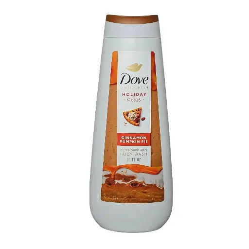 [9090101] Dove Cinnamon Pumpkin Pie Liquid Body Wash for Deep Nourishment Holiday Treats Limited Edition, 20 oz 