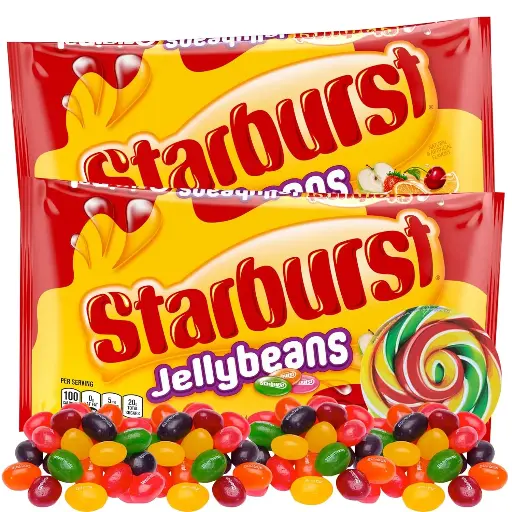 [6787934576] Needzo Starburst Original Jelly Beans Assorted Flavors, Easter Egg & Gift Basket Candies, 14 Ounces, (2 Pack) (Starburst Original Flavors) Assorted,Orange ,2.0 Count ,14.0 ounces 