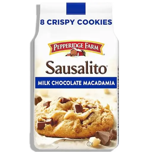 [5467889545] Pepperidge Farm Sausalito Crispy Milk Chocolate Macadamia Nut Cookies, 7.2 OZ Bag (8 Cookies) 