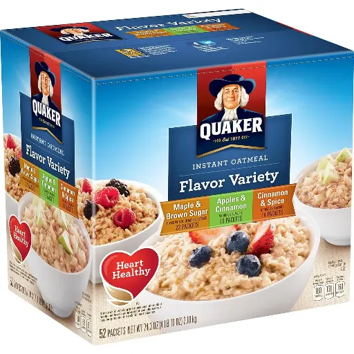 [2525204] Quaker Instant Oatmeal Variety, 52 ct 