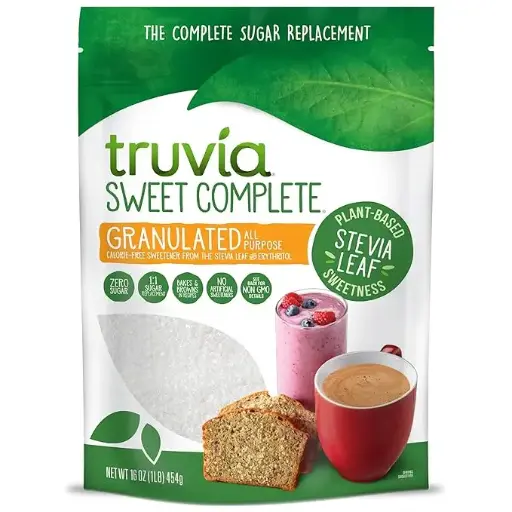 [345645756543] Truvia Sweet Complete Granulated All-Purpose Calorie-Free Sweetener from the Stevia Leaf, 16 oz Bag (Pack of 1) 