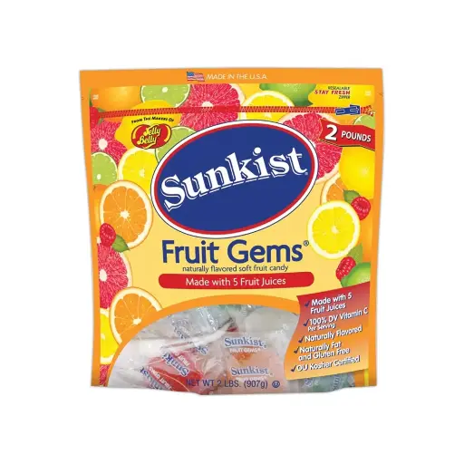 [2525206] Sunkist Fruit Gems Soft Candy, Assorted Natural Flavors, 2-lb 