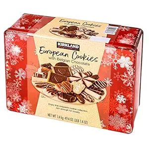[45344233224] European Cookies LIMITED EDITITON Kirkland Signature with Belgian Chocolate, 49.4 Ounce 
