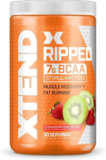 [9090126] XTEND Ripped BCAA Powder Strawberry Kiwi | Cutting Formula + Sugar Free Post Workout Muscle Recovery Drink with Amino Acids | 7g BCAAs for Men & Women | 30 Servings 
