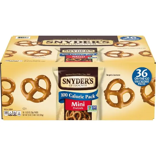 [43534564622] Snyder's of Hanover Mini Pretzels, 100 Calorie Individual Packs, 36 Ct 