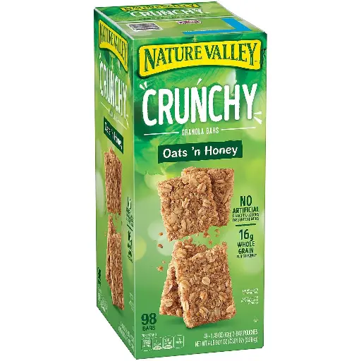 [2525227] Nature Valley Crunchy Granola Bars Oats 'N Honey, 98-Count 1.49oz bars 