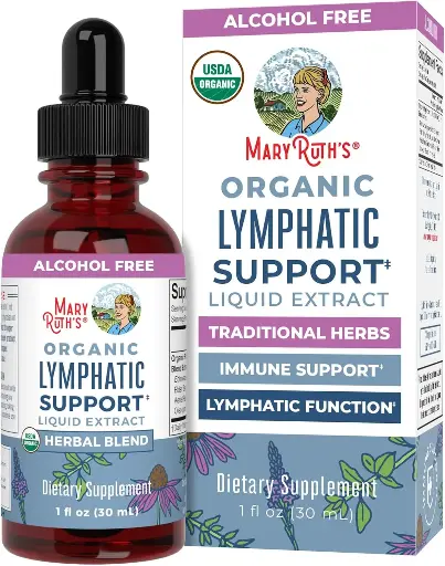[9090131] Lymphatic Support Drops by MaryRuth's | USDA Organic Lymphatic Cleanse Immune Support Supplement| Lymphatic Support with Echinacea & Elderberry | Blue Vervain | Vegan | Non-GMO | 30 Servings | 