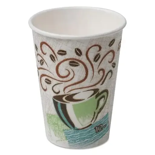 [34534677896] Dixie PerfecTouch 12 oz. Insulated Paper Hot Coffee Cup by GP PRO (Georgia-Pacific), Coffee Haze, 5342CDSBP, 160 Cups Per Case, Coffee Haze Design 