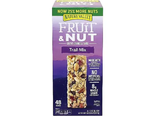 [2525233] Nature Valley Chewy Fruit and Nut Granola Bars, Trail Mix Snack Bars, 48 ct, 57.6 OZ 