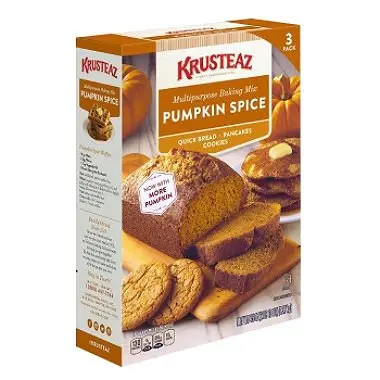 [3776487683] Krusteaz Pumpkin Spice - 3 (15 oz) Pack Box Multipurpose Baking Mix Pumpkin Spice for Quick Bread Pancakes and Cookies 