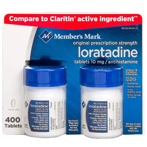 [4534545663] Member's Mark allergy Loratadine 10mg Antihistamine (Compare to Claritin),Tablet, 400-Count 